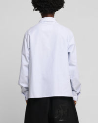 Loiter Western Long Sleeve Button Up Shirt Blue/White