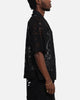 Loiter Lace Button Up Shirt Black