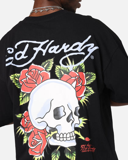 Ed Hardy Death & Bloom T-Shirt Black
