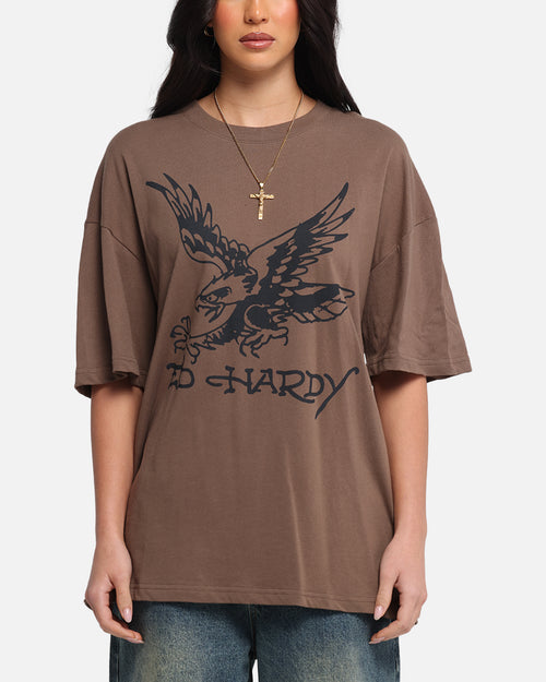 Ed Hardy Eagle T-Shirt Brown