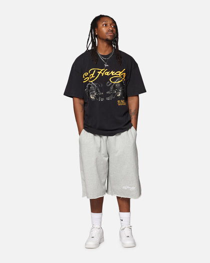 Ed Hardy Pypu Panther T-Shirt Black Acidwash