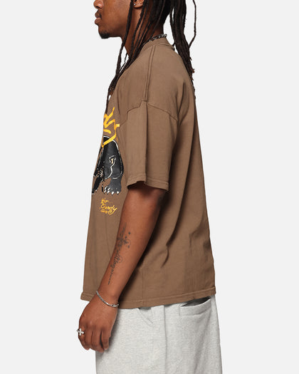 Ed Hardy Pypu Panther T-Shirt Brown