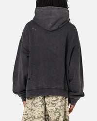 Mitchell & Ness Las Vegas Raiders Distressed Rhinestone Logo Hoodie Faded Black