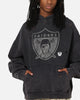 Mitchell & Ness Las Vegas Raiders Distressed Rhinestone Logo Hoodie Faded Black