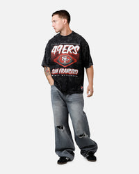 New Era San Francisco 49ers Boxy Essentials T-Shirt Washed Black