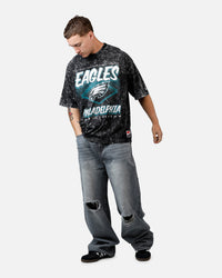 New Era Philadelphia Eagles Boxy Essentials T-Shirt Washed Black