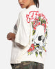Ed Hardy Rose Skull Oversized Print T-Shirt Off White