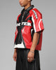 Loiter Racer Vegan Leather Shirt Red/Black