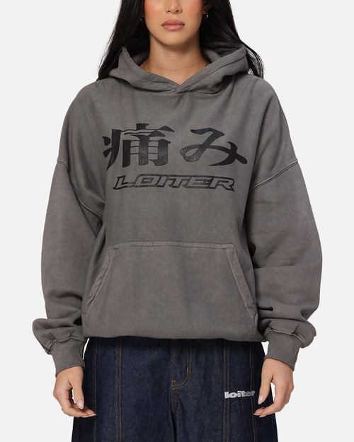 Loiter Ultimate Pain Hoodie Washed Charcoal