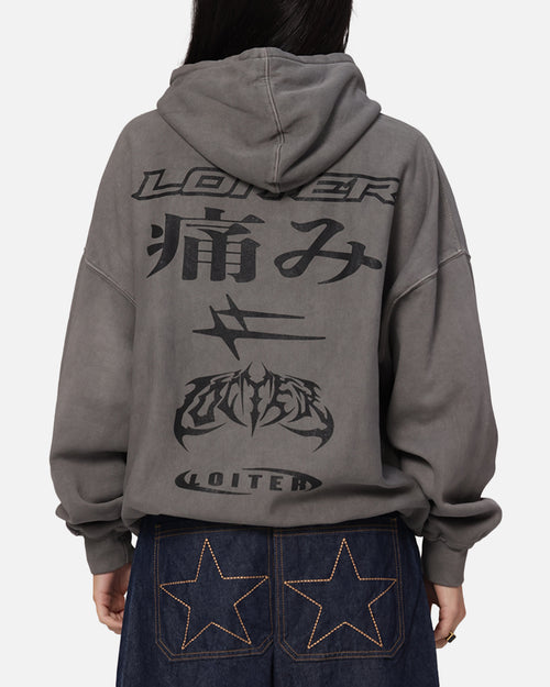 Loiter Ultimate Pain Hoodie Washed Charcoal