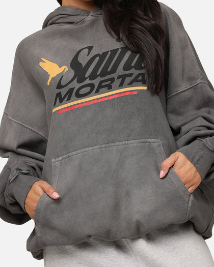 Saint Morta Adrenaline Boxy Hoodie Washed Charcoal