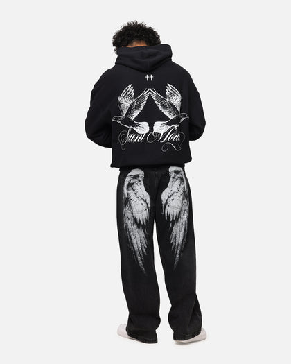 Saint Morta Doves Boxy Hoodie Black