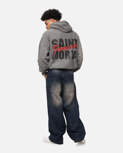 Saint Morta Forever Boxy Hoodie Washed Charcoal
