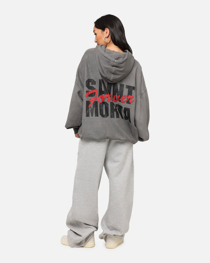 Saint Morta Forever Boxy Hoodie Washed Charcoal
