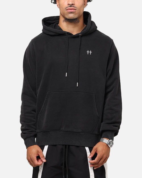 Saint Morta Fallen Rising Boxy Hoodie Vintage Black