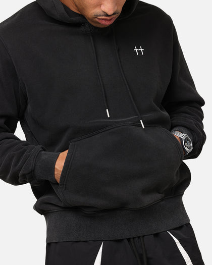 Saint Morta Fallen Rising Boxy Hoodie Vintage Black