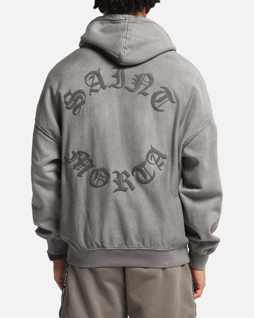 Saint Morta Mortal Boxy Hoodie Washed Charcoal