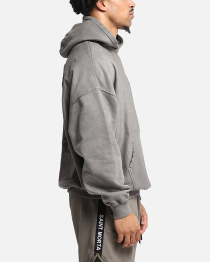 Saint Morta Mortal Boxy Hoodie Washed Charcoal