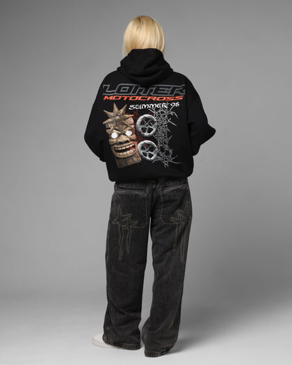 Loiter Summer Motocross Hoodie Black