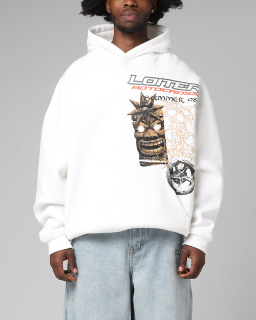Loiter Summer Motocross Hoodie White