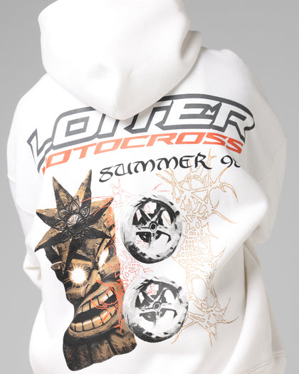 Loiter Summer Motocross Hoodie White