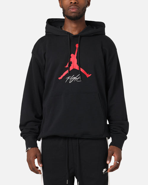Jordan Essentials Loopback Fleece Pullover Hoodie Black/Red