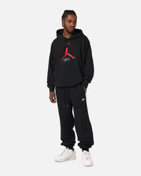 Jordan Essentials Loopback Fleece Pullover Hoodie Black/Red
