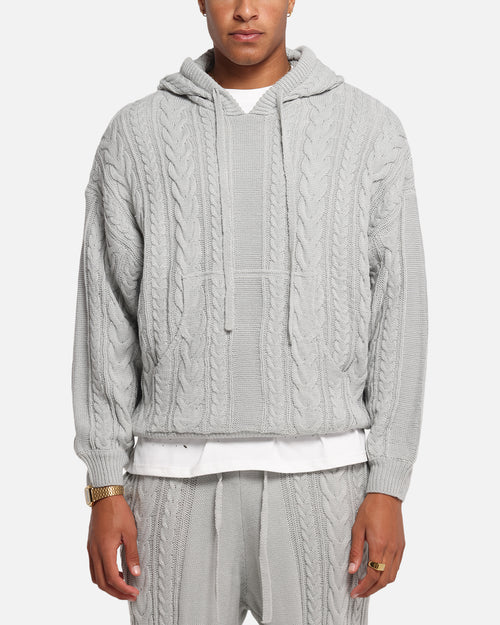 XXIII Lakes Knitted Hoodie Grey