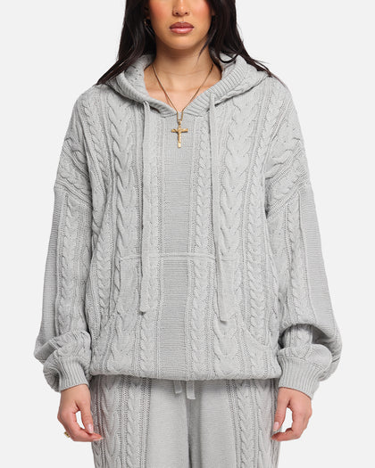 XXIII Lakes Knitted Hoodie Grey