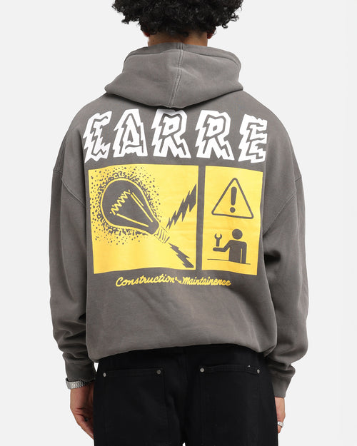 Carre Construction Hoodie Washed Charcoal