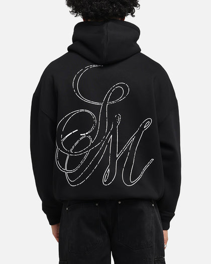 Saint Morta Cursive Boxy Hoodie Black