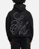 Saint Morta Cursive Boxy Hoodie Black