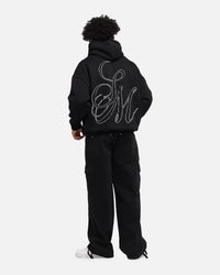 Saint Morta Cursive Boxy Hoodie Black