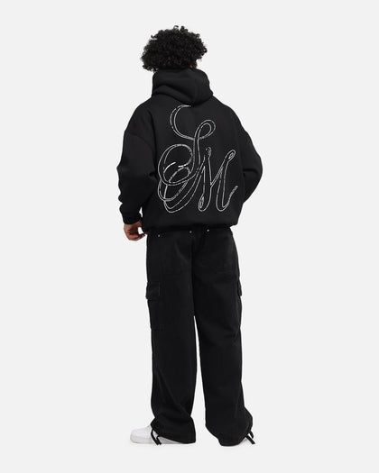 Saint Morta Cursive Boxy Hoodie Black