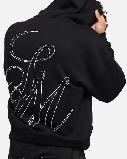 Saint Morta Cursive Boxy Hoodie Black