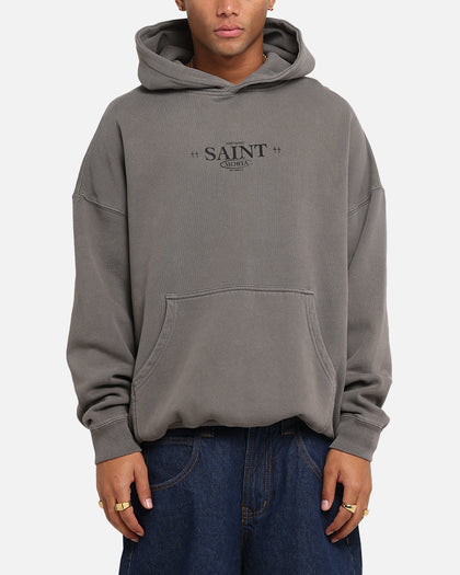 Saint Morta Lost Souls Boxy Hoodie Washed Charcoal