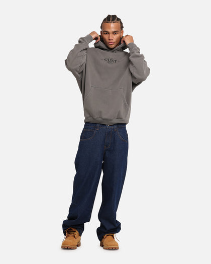 Saint Morta Lost Souls Boxy Hoodie Washed Charcoal