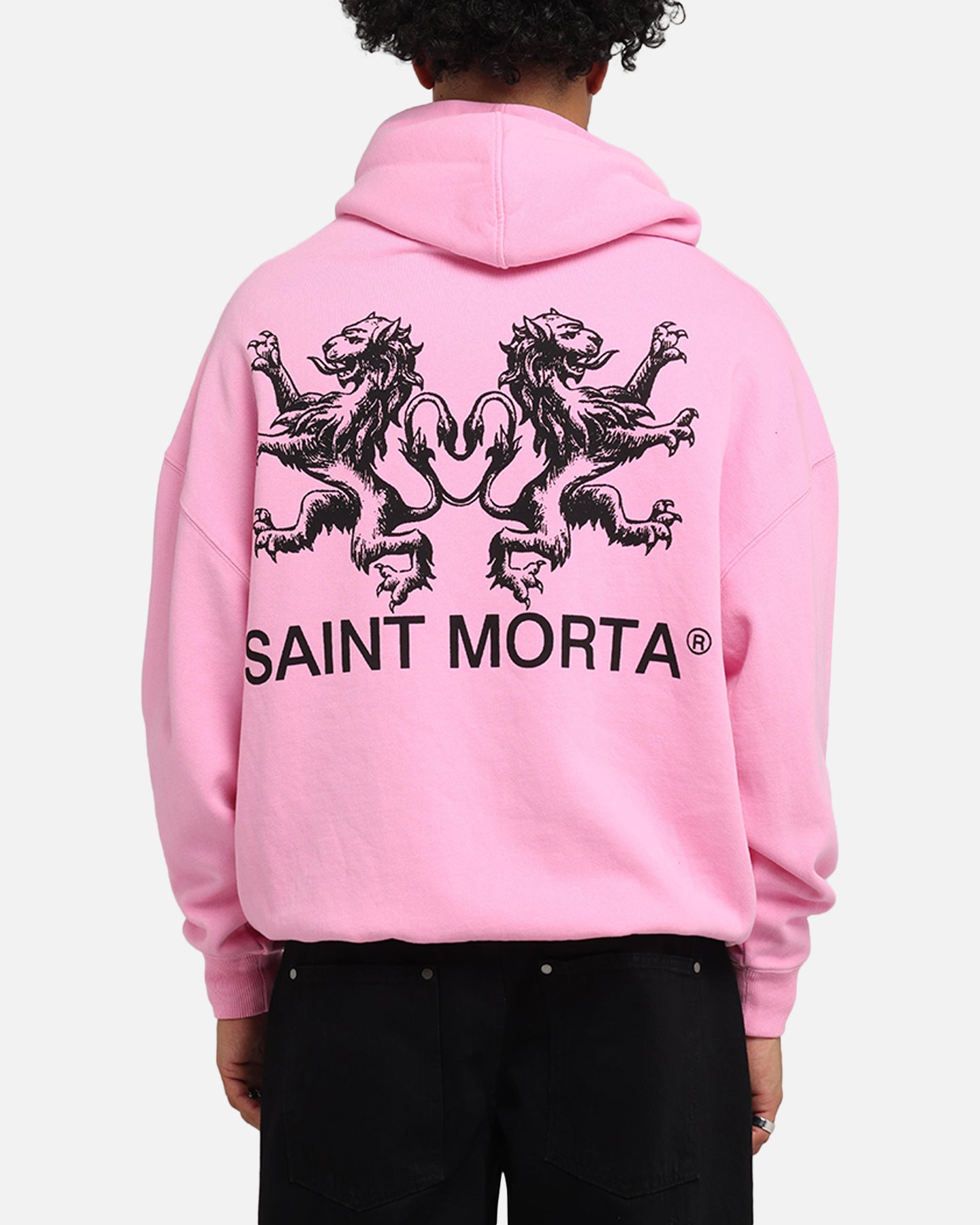 Saint Morta Lover Club Boxy Hoodie Pink | Culture Kings