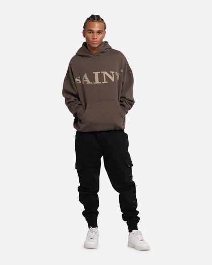 Saint Morta Vision Boxy Hoodie Brown