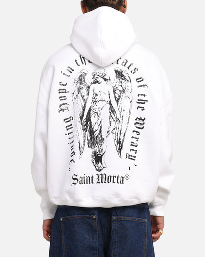 Saint Morta Weiry Hearts Boxy Hoodie White