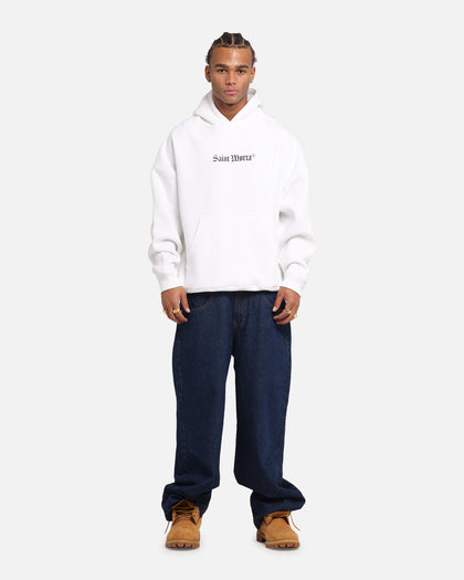 Saint Morta Weiry Hearts Boxy Hoodie White