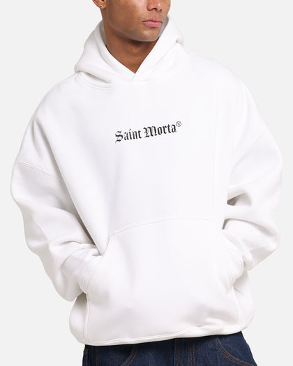 Saint Morta Weiry Hearts Boxy Hoodie White