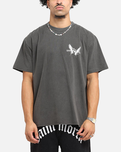 Saint Morta Black Doves Boxy T-Shirt Black Wash
