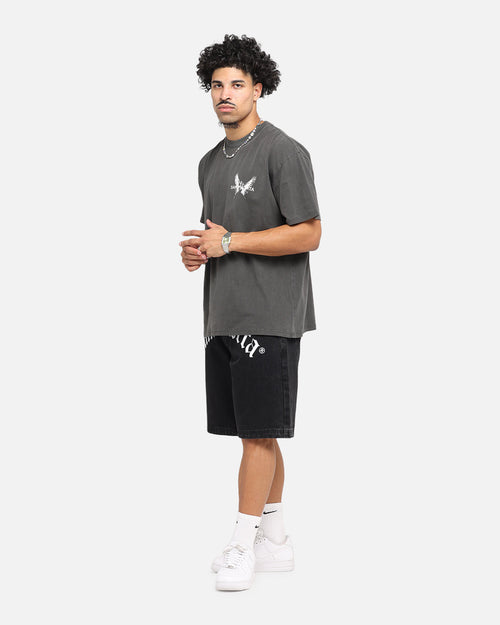 Saint Morta Black Doves Boxy T-Shirt Black Wash
