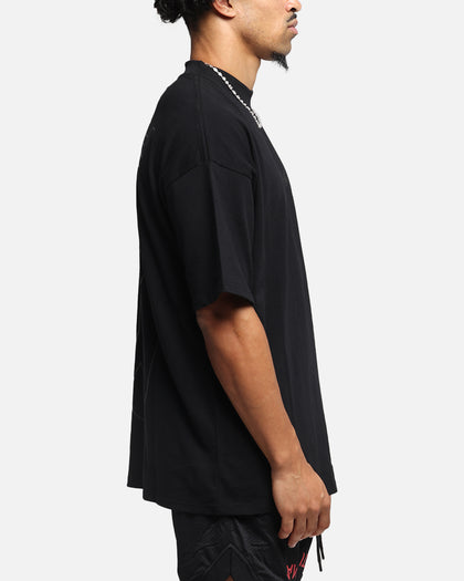 The Anti Order Azero Stencil Mock Neck T-Shirt Black