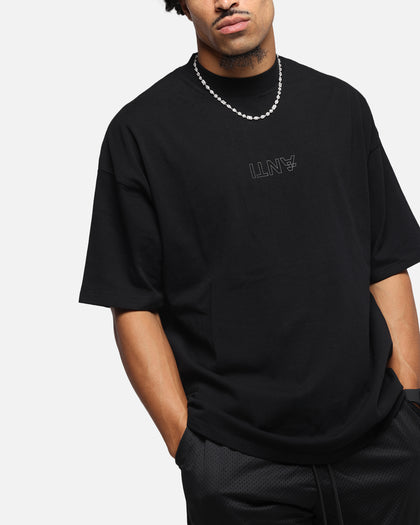 The Anti Order Azero Stencil Mock Neck T-Shirt Black