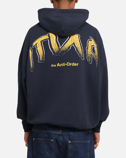 The Anti Order Anti Collegate Boxy Hoodie Navy