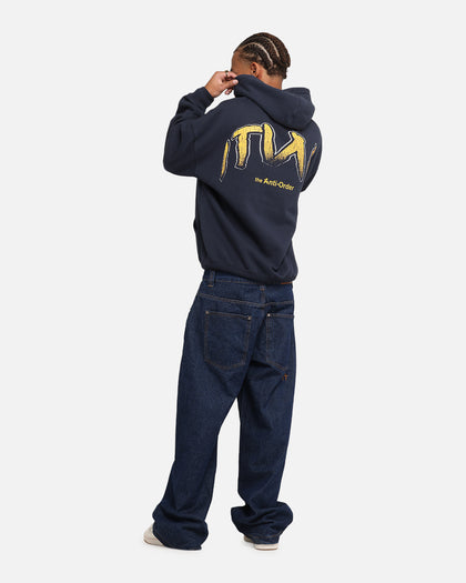 The Anti Order Anti Collegate Boxy Hoodie Navy