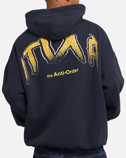 The Anti Order Anti Collegate Boxy Hoodie Navy