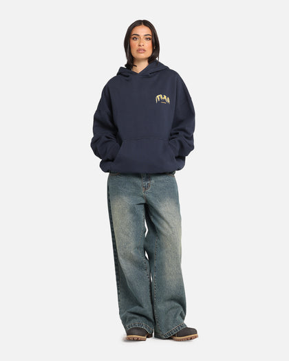 The Anti Order Anti Collegate Boxy Hoodie Navy